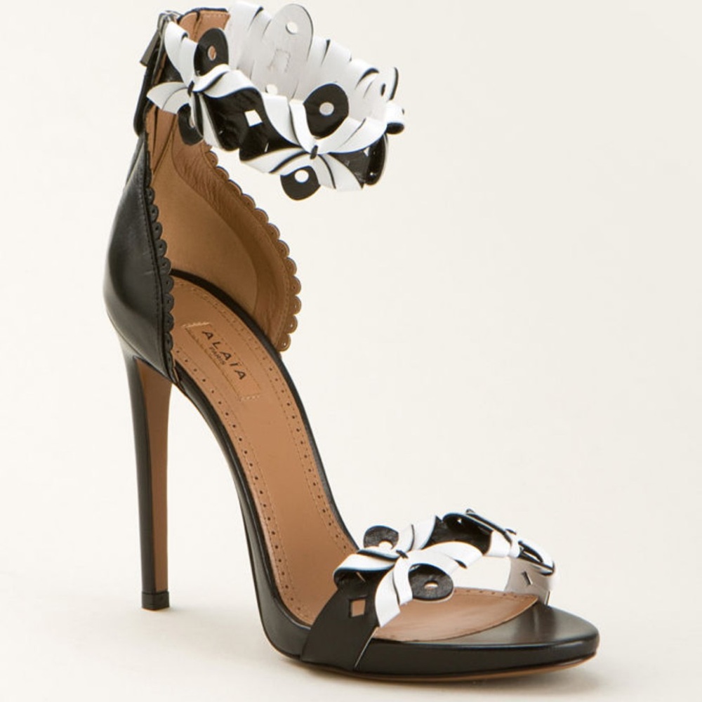 Alaia black and white Azzedine Alaia Black and White Sandals